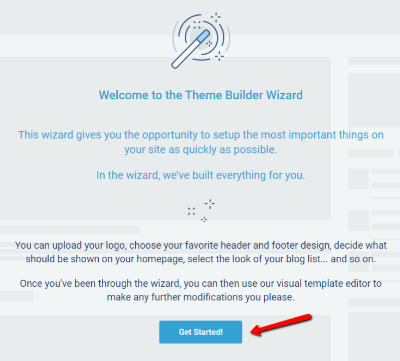 Thrive Theme page builder wizard