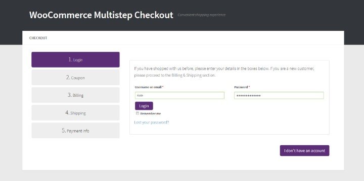 WooCommerce multi-step checkout extension