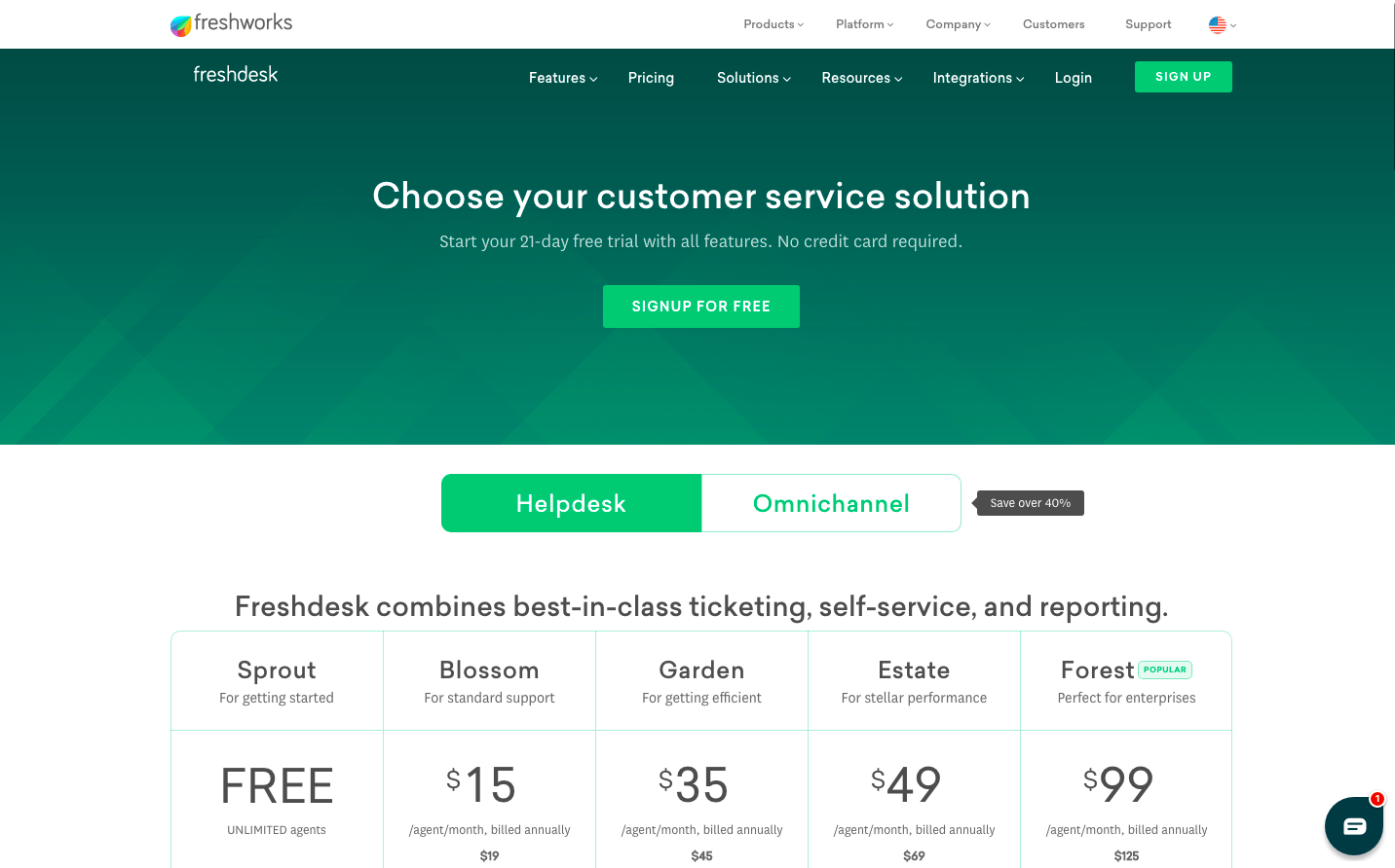 Freshdesk customer service software