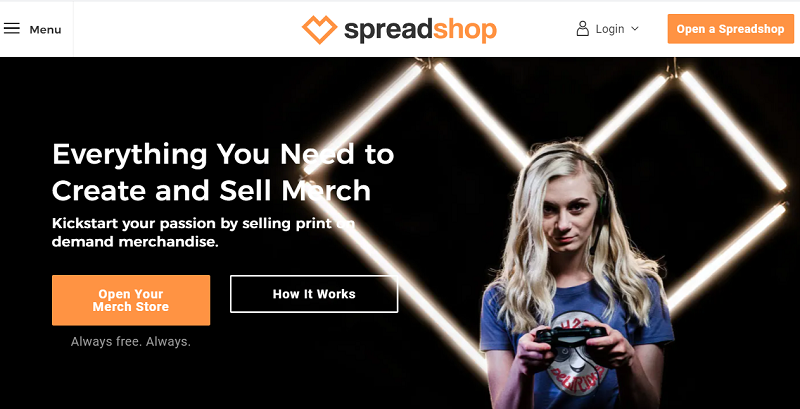 Teespring alternative #2 - Spreadshop